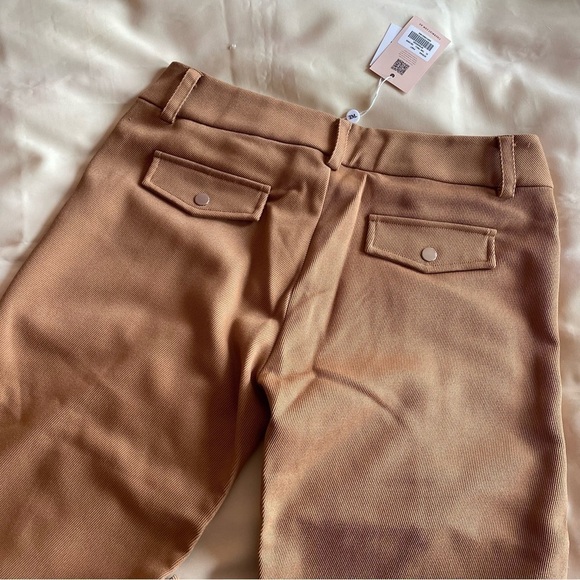 NEW! Tigermist- Tan Twill Burnt Orange Low Rise Straight Leg Serena Pant NWT - Picture 4 of 7